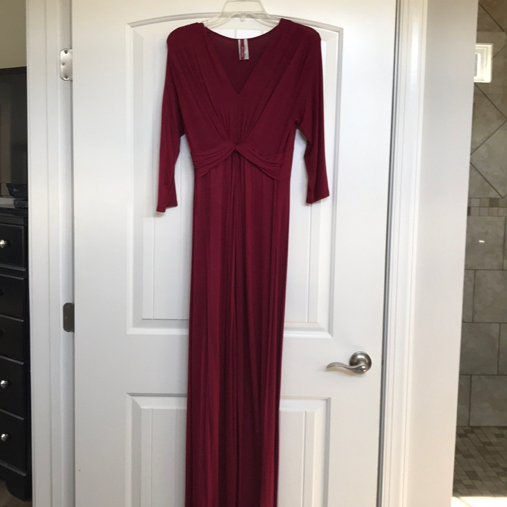 Burgundy maxi dress